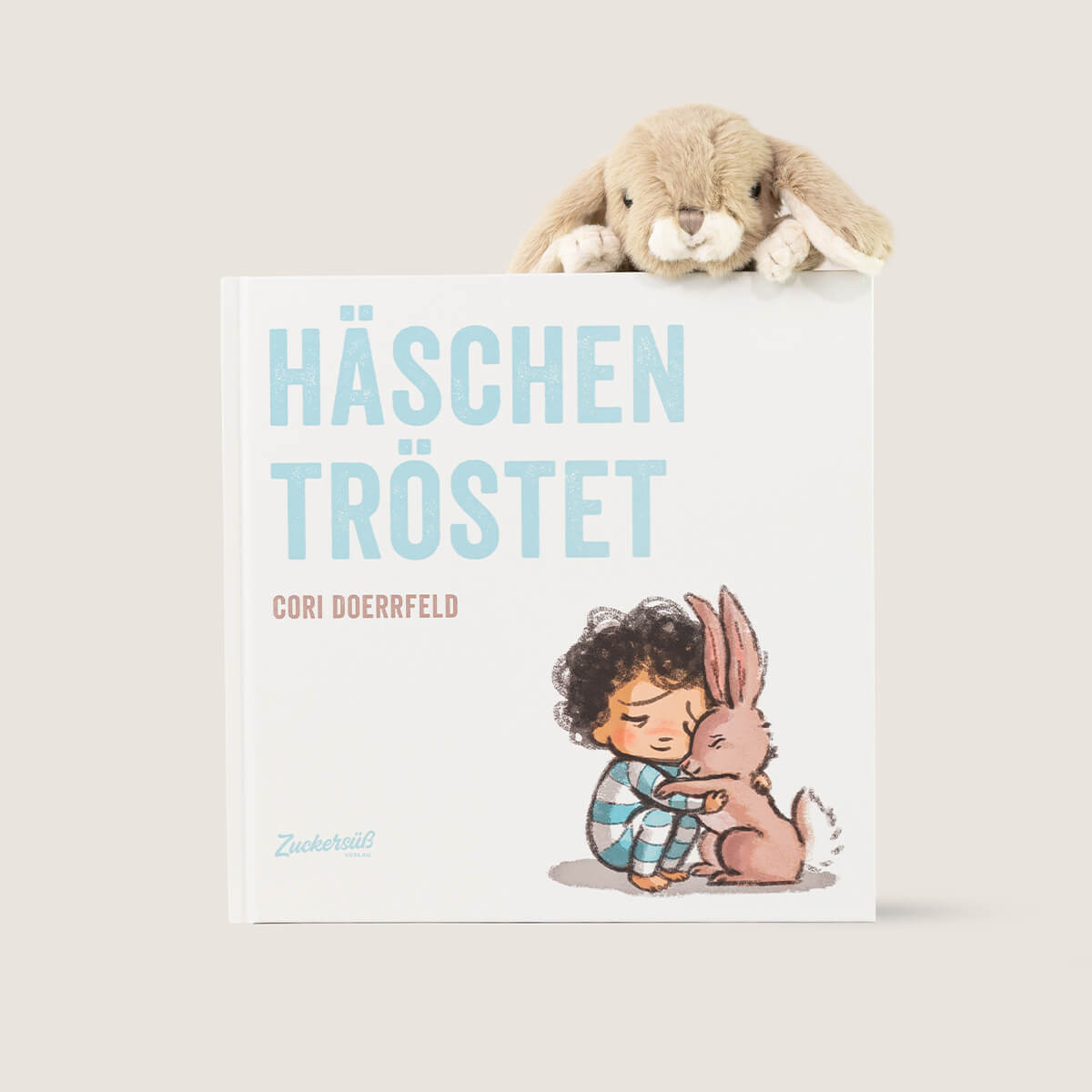 Häschen tröstet + Stofftier „Häschen”