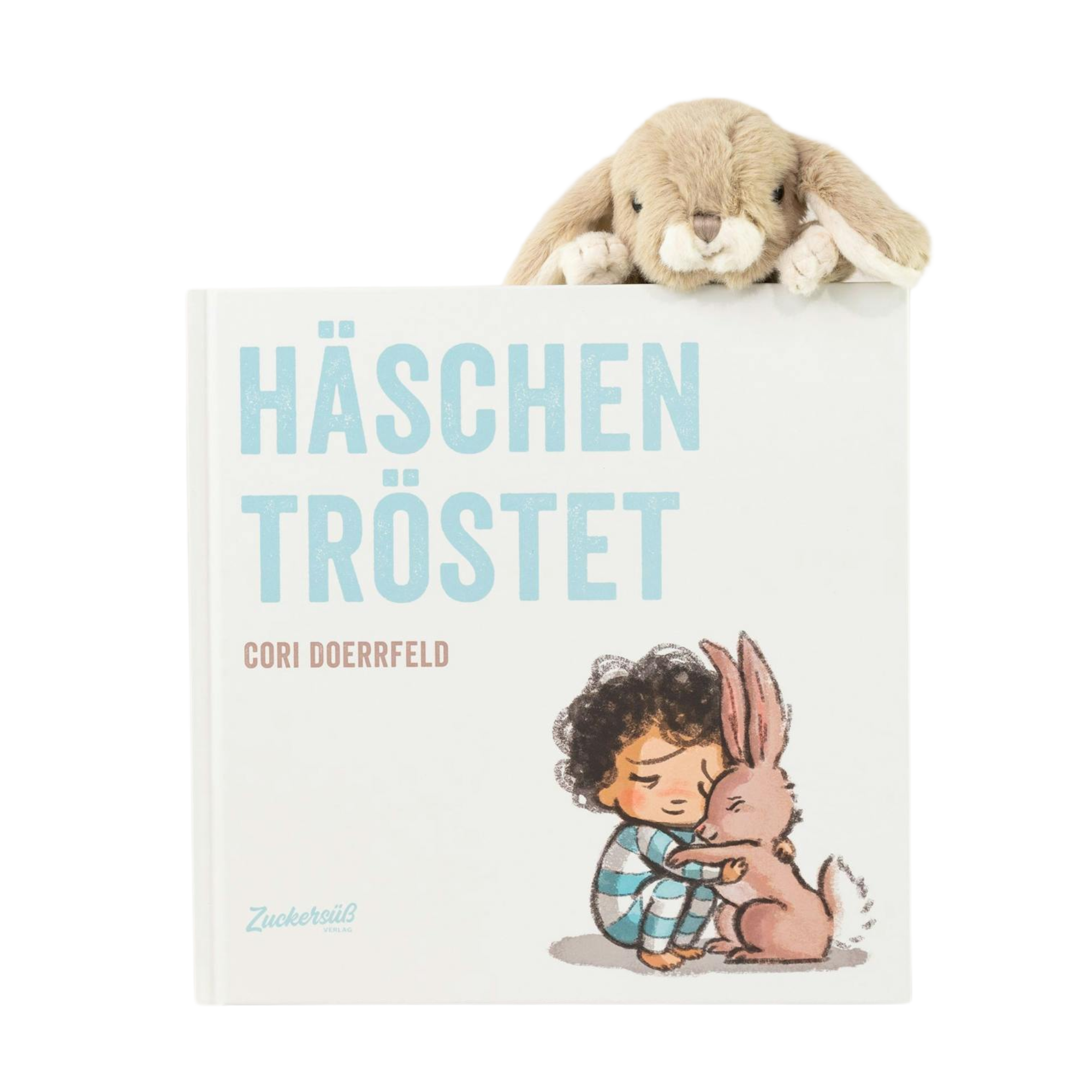 Häschen tröstet + Stofftier „Häschen”