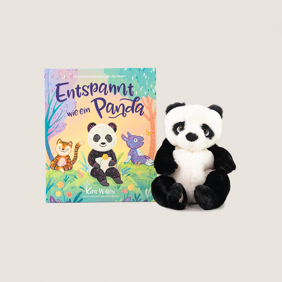 Entspannt wie ein Panda + Stofftier „Panda”